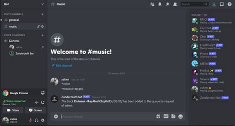 how to play music through discord