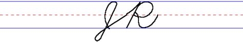 how to write jr in cursive